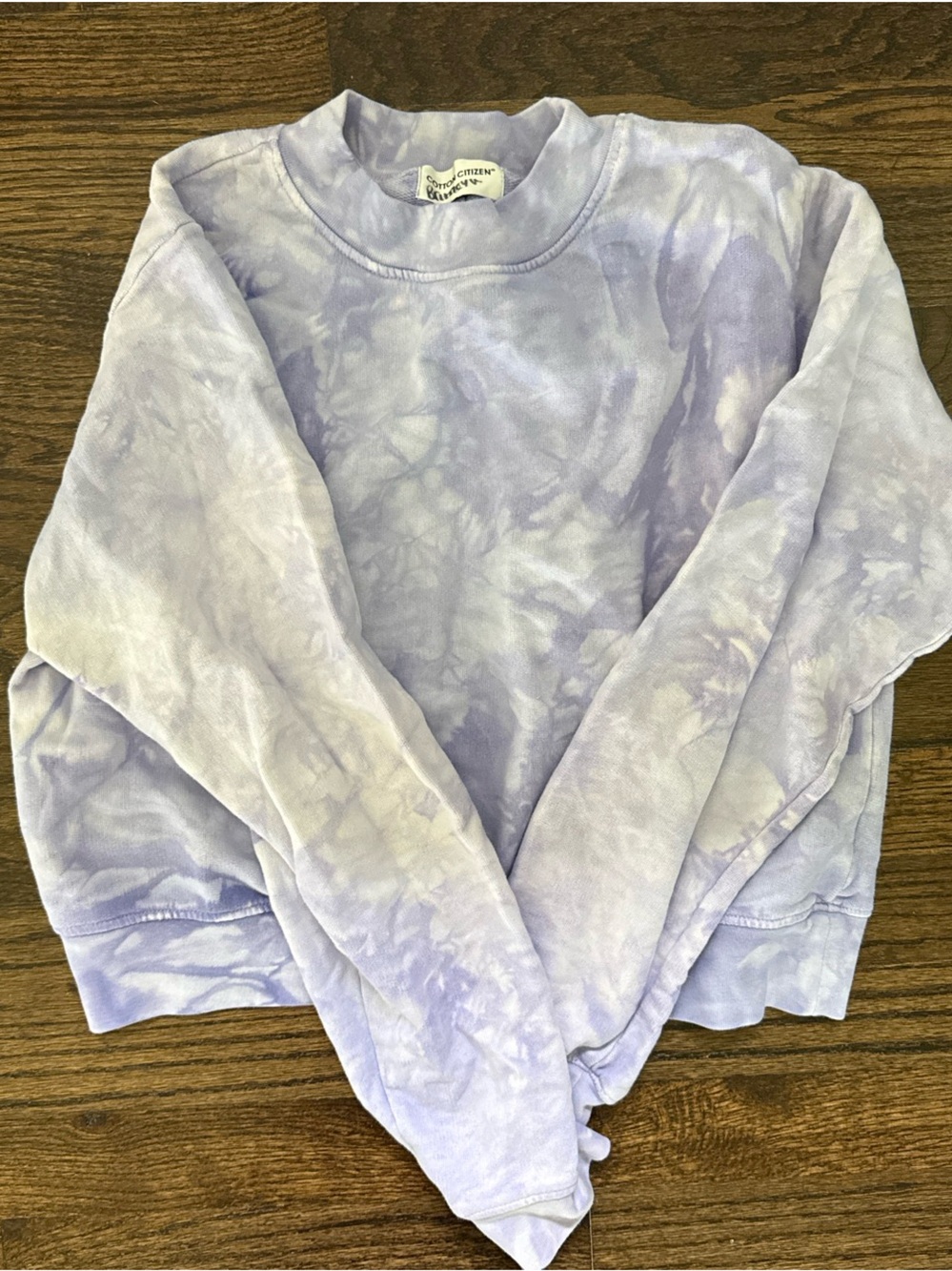 Cotton Citizen Lavender Tie-Dye Crewneck Sweatshirt